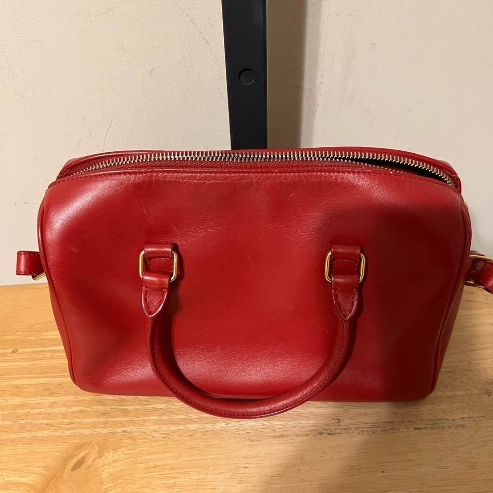 Yves St. Laurent Red Duffle Bag - Picture 2 of 13
